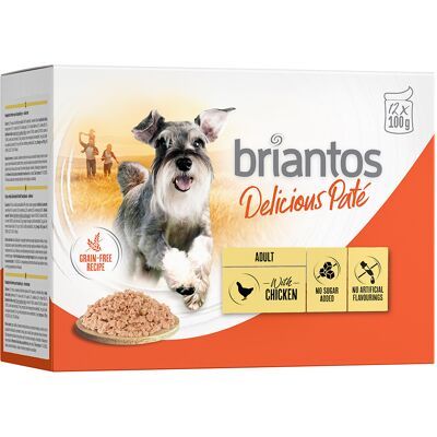 Voordeelpakket Briantos Delicious Paté 48 x 100 g - Kip Voordeelpakket Briantos Delicious Paté 48 x 100 g - Kip