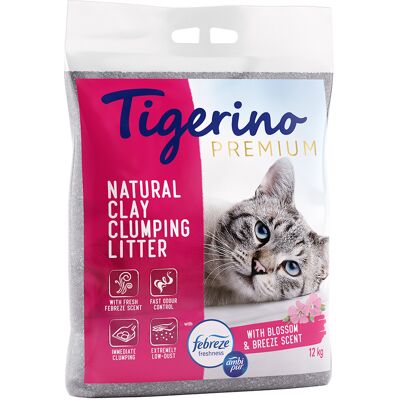 12kg Tigerino Premium Febreze/Ambi Pur Freshness Bloemengeur Kattenbakvulling 12kg Tigerino Premium Febreze/Ambi Pur Freshness Bloemengeur Kattenbakvulling