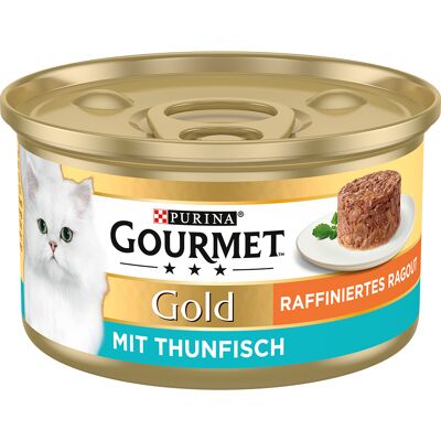 24 x 85 g Gourmet tonijn Gold geraffineerde ragout Kattenvoer 24 x 85 g Gourmet tonijn Gold geraffineerde ragout Kattenvoer