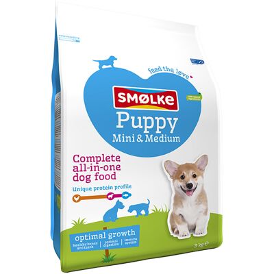 Smolke 3kg Puppy Mini/Medium Smølke Hondenvoer Smolke 3kg Puppy Mini/Medium Smølke Hondenvoer