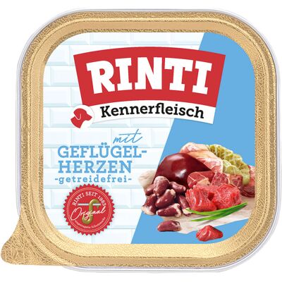 Voordeelpakket Rinti "Kennerfleisch" 9 x 300 g - Gevogelte harten Voordeelpakket Rinti "Kennerfleisch" 9 x 300 g - Gevogelte harten