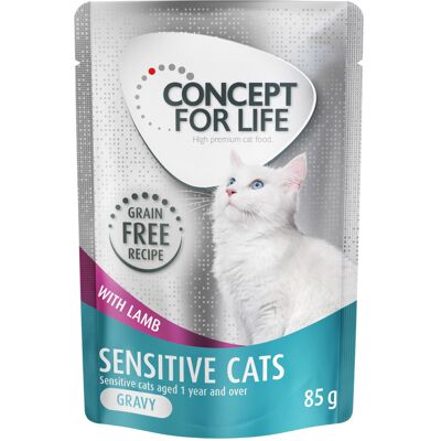 Voordeelpakket Concept for Life graanvrij 24 x 85 g Kattenvoer - Senstive Cats Lam in Saus Voordeelpakket Concept for Life graanvrij 24 x 85 g Kattenvoer - Senstive Cats Lam in Saus