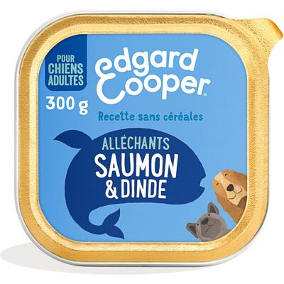 18x300g Edgard & Cooper Adult Graanvrij Zalm, Kalkoen - Hondenvoer 18x300g Edgard & Cooper Adult Graanvrij Zalm, Kalkoen - Hondenvoer