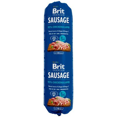 Brit Premium Brit Sausage natvoer - Kip & Lam (12 x 800 g) Brit Premium Brit Sausage natvoer - Kip & Lam (12 x 800 g)