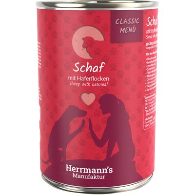 Herrmanns Herrmann's Menu Classic 6 x 400 g - Schaap met Bio-Havervlokken Herrmanns Herrmann's Menu Classic 6 x 400 g - Schaap met Bio-Havervlokken