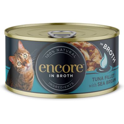 16x 70g Encore Blik Tonijn en zeebaars Kattenvoer Nat 16x 70g Encore Blik Tonijn en zeebaars Kattenvoer Nat