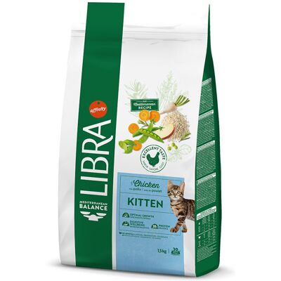 Dubbelpak: 2x1,5kg Libra Cat Junior Droog kippenvoer voor katten Dubbelpak: 2x1,5kg Libra Cat Junior Droog kippenvoer voor katten
