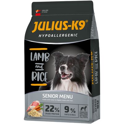 12 kg JULIUS-K9 High Premium Senior Light Hypoallergenic Lam hondenvoer droog 12 kg JULIUS-K9 High Premium Senior Light Hypoallergenic Lam hondenvoer droog