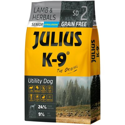 Julius-K9 10kg JULIUS K-9 Senior Light lam & kruiden hondenvoer droog Julius-K9 10kg JULIUS K-9 Senior Light lam & kruiden hondenvoer droog