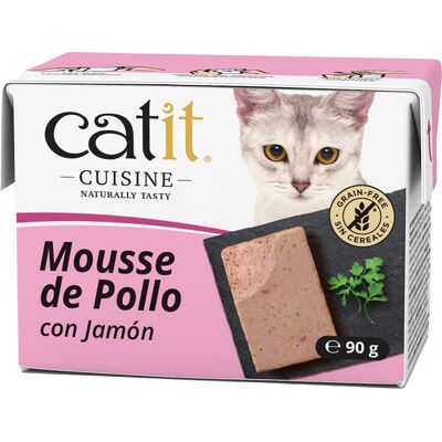 12x90g Catit Cuisine Mousse Kip met Ham nat kattenvoer 12x90g Catit Cuisine Mousse Kip met Ham nat kattenvoer