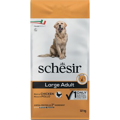 12kg Schesir Dog Large Adult met kip droog hondenvoer 12kg Schesir Dog Large Adult met kip droog hondenvoer