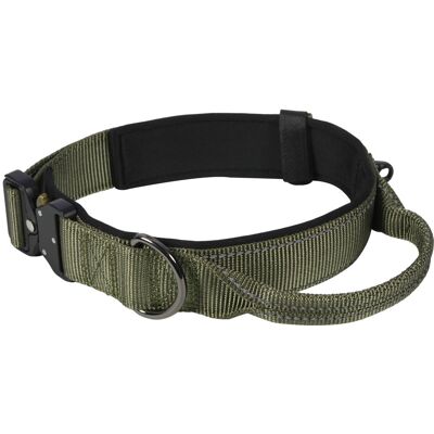 Rukka® Mission Halsband, olijf L: 54-61cm nekomtrek, 45mm brede hond Rukka® Mission Halsband, olijf L: 54-61cm nekomtrek, 45mm brede hond