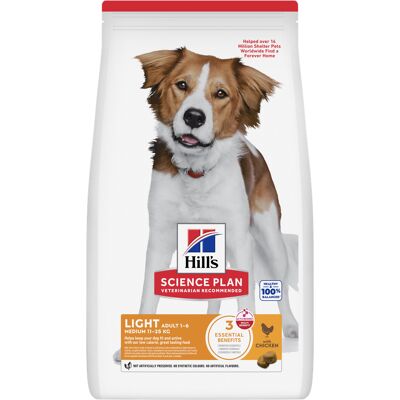 14kg Adult 1-6 Light Medium met Kip Hill's Science Plan Hondenvoer 14kg Adult 1-6 Light Medium met Kip Hill's Science Plan Hondenvoer
