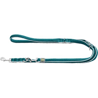 Hunter verstelbare riem Hilo, turkooise - 200cm lang, 20mm breed hond Hunter verstelbare riem Hilo, turkooise - 200cm lang, 20mm breed hond