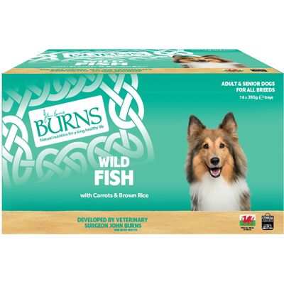 Burns natvoer voor honden 16 x 395 g - Vis Burns natvoer voor honden 16 x 395 g - Vis