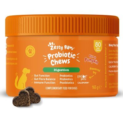 Zesty Paws Probiotische chews Pompoen - 50 Kautabletten Zesty Paws Probiotische chews Pompoen - 50 Kautabletten