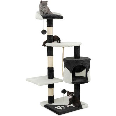 Lionto krabpaal, 112cm zwart/wit voor katten Lionto krabpaal, 112cm zwart/wit voor katten