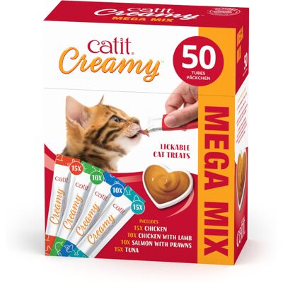 50x10g Catit Creamy Mix (4 soorten) kattensnacks 50x10g Catit Creamy Mix (4 soorten) kattensnacks