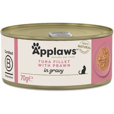 Voordeeelpakket Applaws Cat in Saus 24 x 70 g - Tonijn met Garnalen Voordeeelpakket Applaws Cat in Saus 24 x 70 g - Tonijn met Garnalen