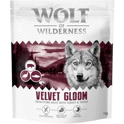 Wolf of Wilderness "Velvet Gloom" Kalkoen & Forel - graanvrij - Voordeelpakket: 4 x 1 kg Nieuw Recept Wolf of Wilderness "Velvet Gloom" Kalkoen & Forel - graanvrij - Voordeelpakket: 4 x 1 kg Nieuw Recept