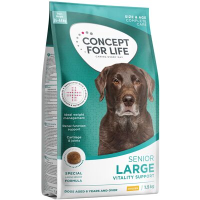 Concept for Life Large Senior - Nieuw Receptuur: Voordeelpakket 4 x 1,5 kg Concept for Life Large Senior - Nieuw Receptuur: Voordeelpakket 4 x 1,5 kg