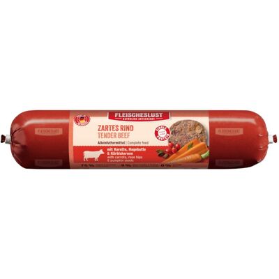 Fleischeslust Classic 8 x 400 g - Mals rundvlees met wortel, rozenbottel en pompoenpitten Fleischeslust Classic 8 x 400 g - Mals rundvlees met wortel, rozenbottel en pompoenpitten
