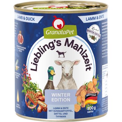 GranataPet Lievelingsmaaltijd Winterdroom - Lam & Eend (6 x 800 g) GranataPet Lievelingsmaaltijd Winterdroom - Lam & Eend (6 x 800 g)