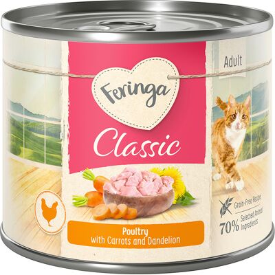 18x200g Gevogelte Feringa Classic Meat Menu Kattenvoer 18x200g Gevogelte Feringa Classic Meat Menu Kattenvoer