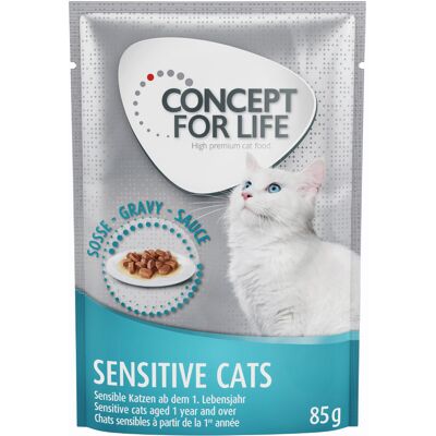 24x85g Sensitive Cats in Saus Concept for Life Kattenvoer 24x85g Sensitive Cats in Saus Concept for Life Kattenvoer