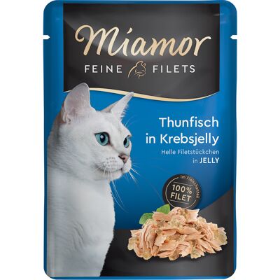24x100g Fijne Filets Tonijn in Kreeft Gelei Miamor Kattenvoer 24x100g Fijne Filets Tonijn in Kreeft Gelei Miamor Kattenvoer