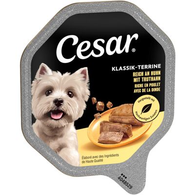 14x150g Klassieker Kip en Kalkoen Cesar Hondenvoer Multipack 14x150g Klassieker Kip en Kalkoen Cesar Hondenvoer Multipack