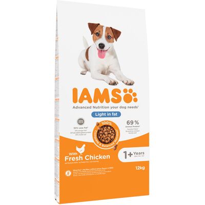12kg for Vitality Dog Weight Control Kip IAMS Hondenvoer 12kg for Vitality Dog Weight Control Kip IAMS Hondenvoer