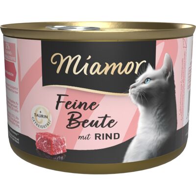 12x185g Miamor Fijne prooi rund natvoer voor katten 12x185g Miamor Fijne prooi rund natvoer voor katten