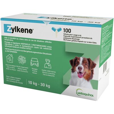 Vetoquinol 100 stuks - Zylkene Capsules voor Honden van 10 - 30 kg Vetoquinol 100 stuks - Zylkene Capsules voor Honden van 10 - 30 kg