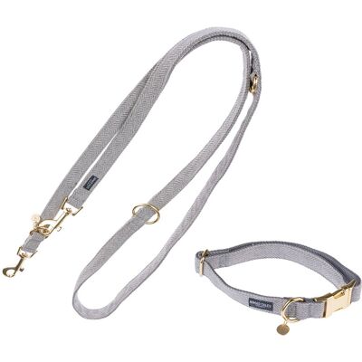 Nomad Tales Kalma Set: Halsband + riem, stone L + 200 cm hond Nomad Tales Kalma Set: Halsband + riem, stone L + 200 cm hond