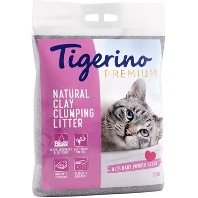 2x12kg Tigerino Premium Babypoedergeur Kattenbakvulling Klonterend 2x12kg Tigerino Premium Babypoedergeur Kattenbakvulling Klonterend