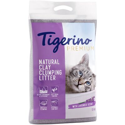 2x12kg Lavendelgeur Tigerino Premium Kattenbakvulling 2x12kg Lavendelgeur Tigerino Premium Kattenbakvulling