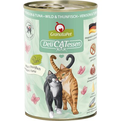 6x400g DeliCatessen Wild & Tonijn Granatapet Kattenvoer 6x400g DeliCatessen Wild & Tonijn Granatapet Kattenvoer