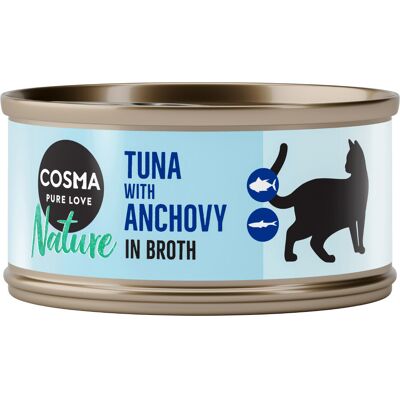 24x70g Tonijn met hele Ansjovis Cosma Nature Kattenvoer 24x70g Tonijn met hele Ansjovis Cosma Nature Kattenvoer