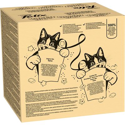16x60g Knabbel Mix Original & Strandpret Felix Kattensnacks 16x60g Knabbel Mix Original & Strandpret Felix Kattensnacks