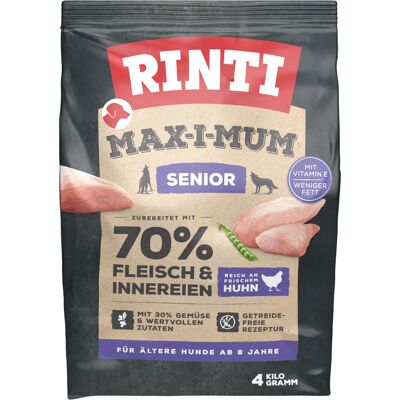 RINTI Max-i-mum Senior Kip Hondenvoer - 4 kg RINTI Max-i-mum Senior Kip Hondenvoer - 4 kg