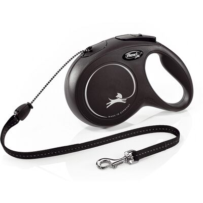 flexi New Classic Rollijn Koord M zwart 8m Hond flexi New Classic Rollijn Koord M zwart 8m Hond