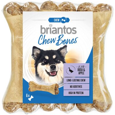 Briantos Chew Bones Eend & Appel - 12 x 12 cm (660g) Briantos Chew Bones Eend & Appel - 12 x 12 cm (660g)