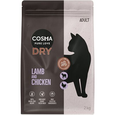 2kg Cosma Katten Droogvoer Lam & Kip 2kg Cosma Katten Droogvoer Lam & Kip