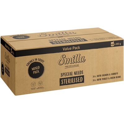 Smilla Sterilised Hapjes met Groenten 12 x 85 g - JUMBOPACK Mixpaket (48 x 85 g) Smilla Sterilised Hapjes met Groenten 12 x 85 g - JUMBOPACK Mixpaket (48 x 85 g)