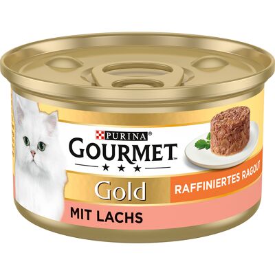 48 x 85 g Gourmet zalm Gold geraffineerde ragout Kattenvoer 48 x 85 g Gourmet zalm Gold geraffineerde ragout Kattenvoer