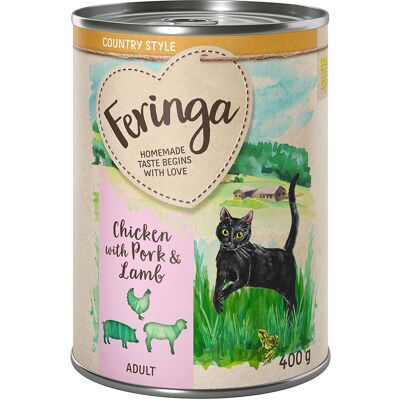 Feringa Country Style Menu 6 x 400 g - Kip, Lam, Varken Feringa Country Style Menu 6 x 400 g - Kip, Lam, Varken