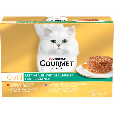 96x85g Rund/Kip/Lam/Kalkoen/Groenten Gourmet Gold Kattenvoer 96x85g Rund/Kip/Lam/Kalkoen/Groenten Gourmet Gold Kattenvoer