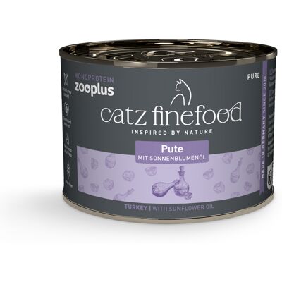 6x200g Kalkoen Monoprotein Catz Finefood Kattenvoer 6x200g Kalkoen Monoprotein Catz Finefood Kattenvoer