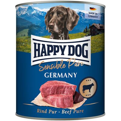 6x800g Sensible Pure Germany (Rund) Happy Dog Hondenvoer 6x800g Sensible Pure Germany (Rund) Happy Dog Hondenvoer
